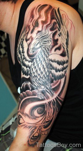 Phoenix Tattoo On Bicep