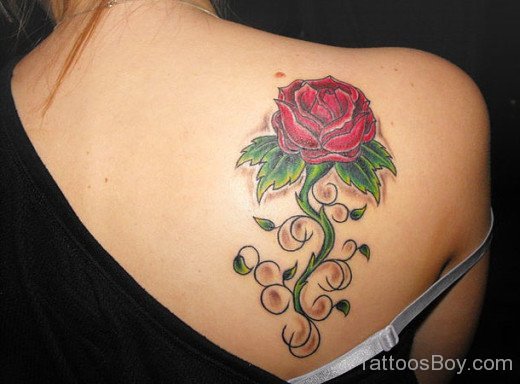 Rose Tattoo Design On Back