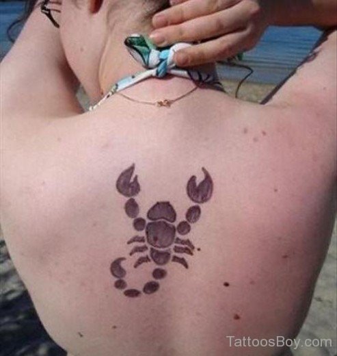 Scorpion Tattoo On Back