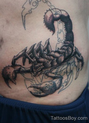 Scorpion Tattoo On Waist