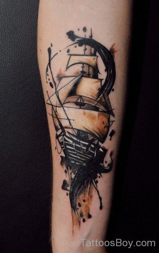 Awesome Ship Tattoo