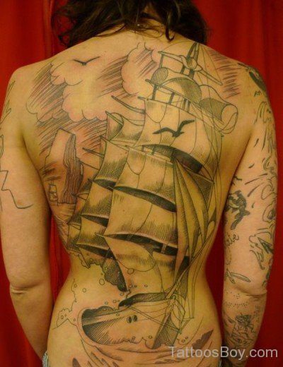 Ship Tattoo Design