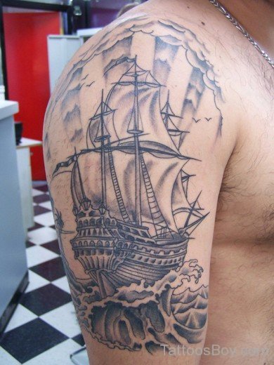 Ship Tattoo Design