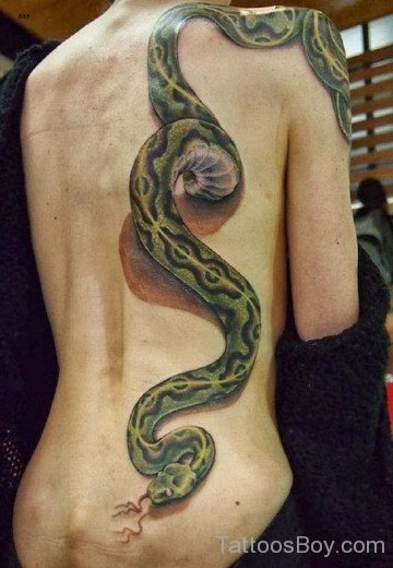 Snake Tattoo On Back