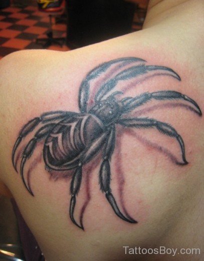 Spider Tattoo Design On Back