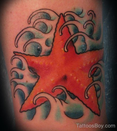 Red Starfish Tattoo