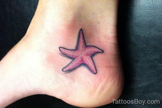 Starfish Tattoo Design On Ankle