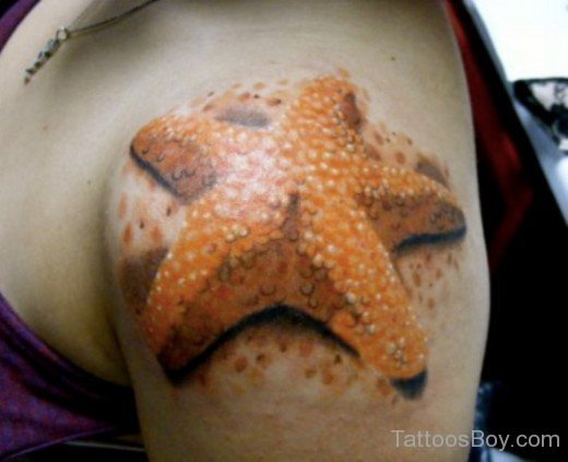 Starfish Tattoo Design On Shoulder