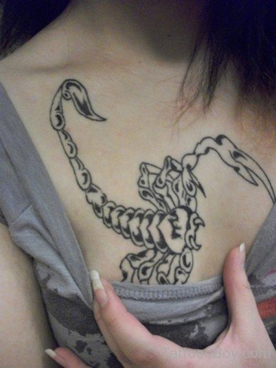  Scorpion Tattoo On Chest