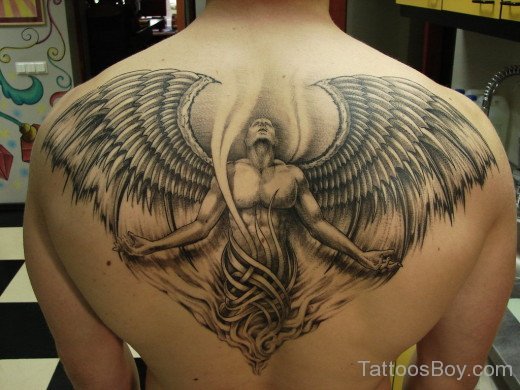 Angel Tattoo On Back