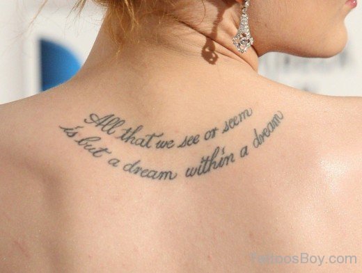 Word Tattoo Design On Back