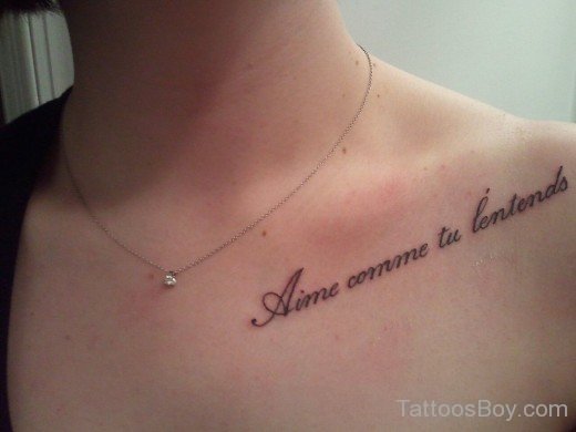 Attractive Words Tattoo 