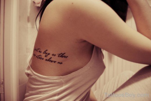 Word Tattoo On Rib.