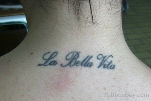 Word Tattoo On Neck