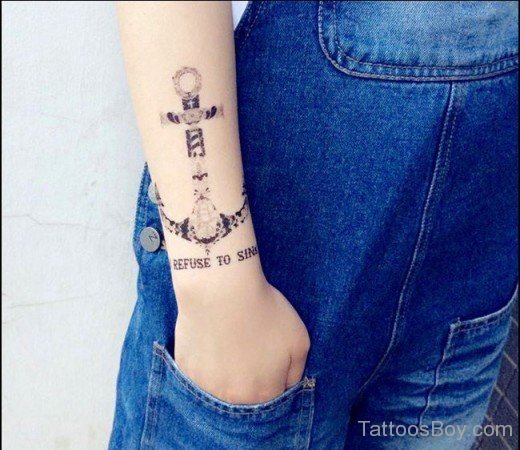 Anchor Tattoo On Hand