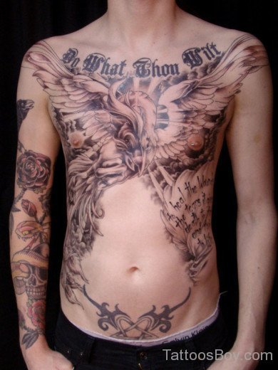 Attractive Eagle Tattoo Design On Chest