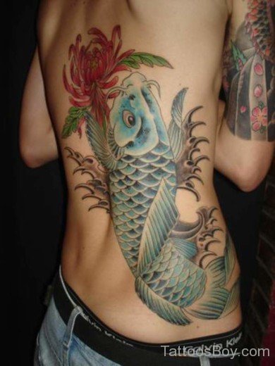 Koi Fish Tattoo On Back