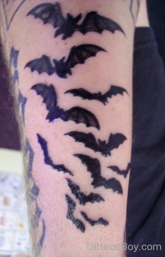 Bats Tattoo Design On Arm
