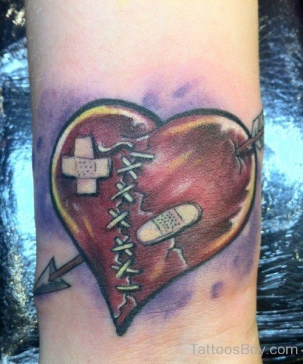 Broken Heart Tattoo Design