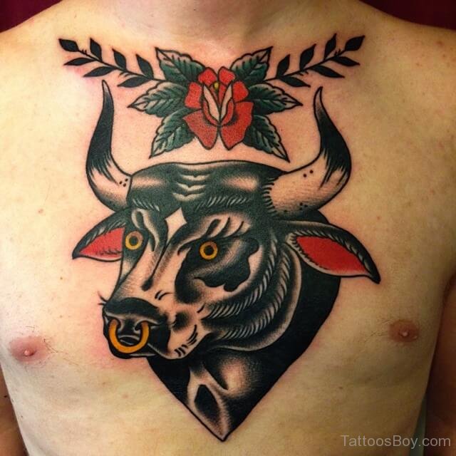 Bull Tattoo Design On Chest | Tattoo Designs, Tattoo Pictures