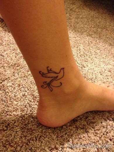Dove Tattoo On Ankle 