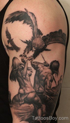 Eagle And Warrior Tattoo