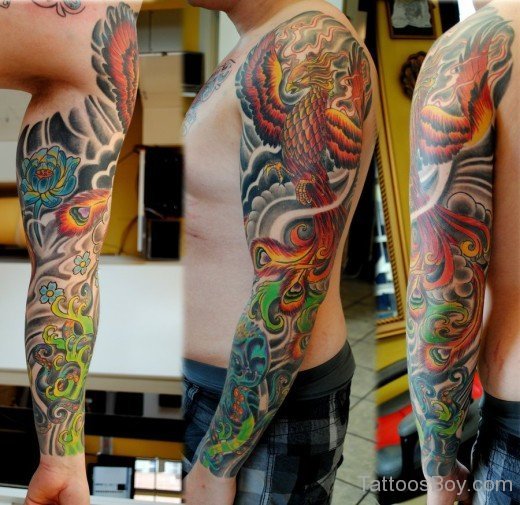Eagle Tattoo Design On Full-Sleeve