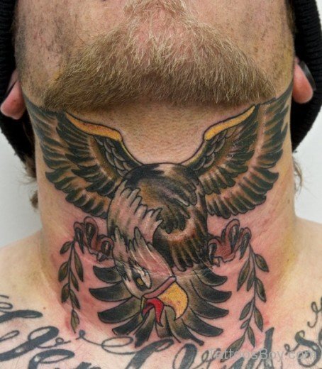 Eagle Tattoo Design On Neck