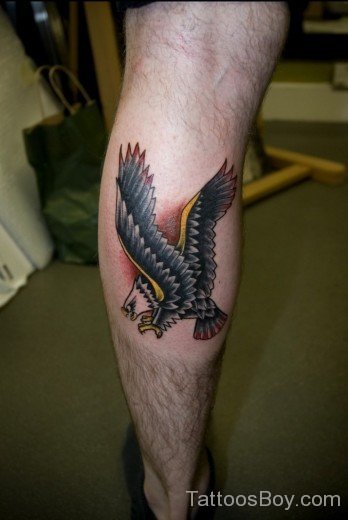 Eagle Tattoo On Leg