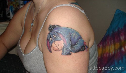 Eeyore Tattoo On Shoulder