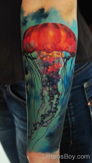 Elegant Jelly Fish Tattoo design