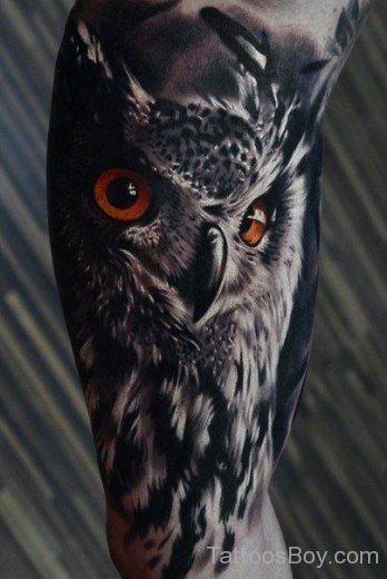 Stylish Owl Tattoo Design 