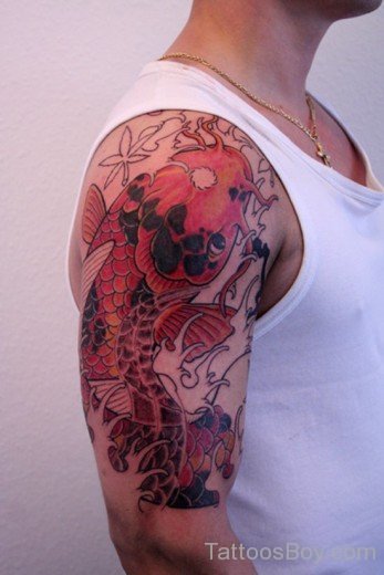 Fiish Tattoo Design On shoulder...