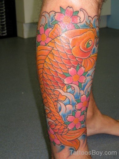 Fish Tattoo On Leg