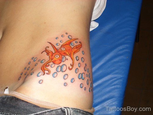 Fish Tattoo Design On Waist 
