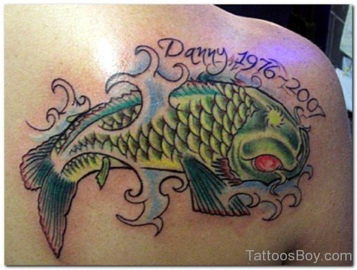 Fish Tattoo Design On Back