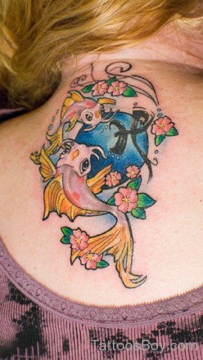 Fish Tattoo Design On Nape 