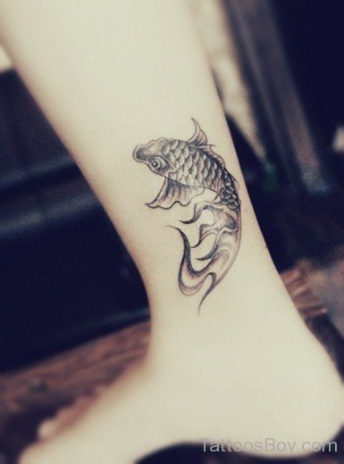 Fish Tattoo Design On Ankle
