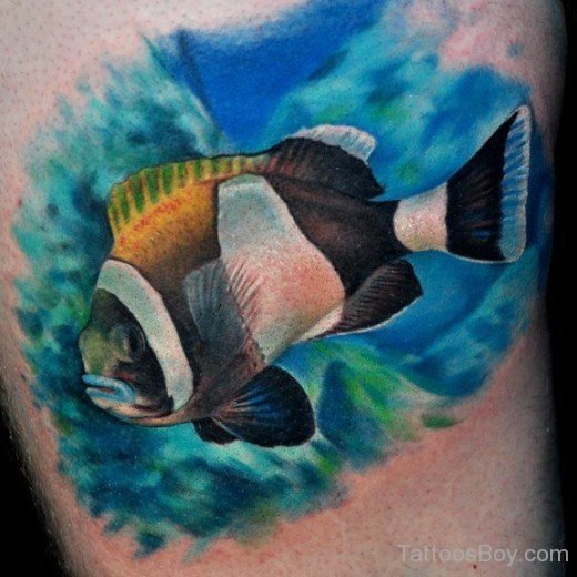 Funky Fish Tattoo Design