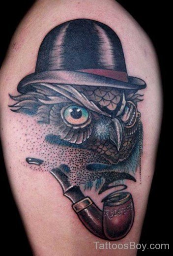 Funny Owl Tattoo