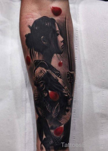Geisha Tattoo Design On Arm