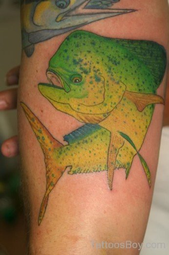 Green Fish Tattoo 