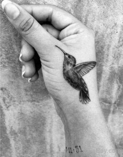 Hummingbird Tattoo Design ON Hand