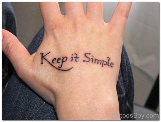 Keep It simple