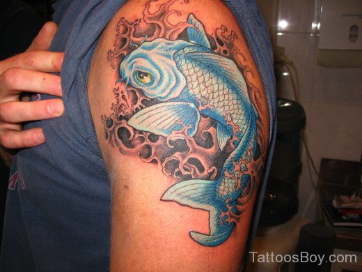 Fish Tattoo On Shoulder