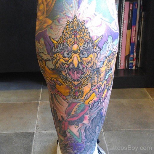 Stylish Leg Tattoo