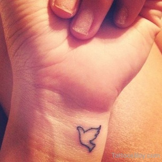 Nice Dove Tattoo On Wrist