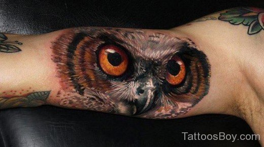 Nice Owl Tattoo Design 