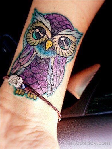 Owl Tattoo On Wrist