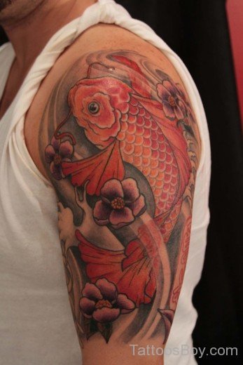 Red Fish Tattoo Design